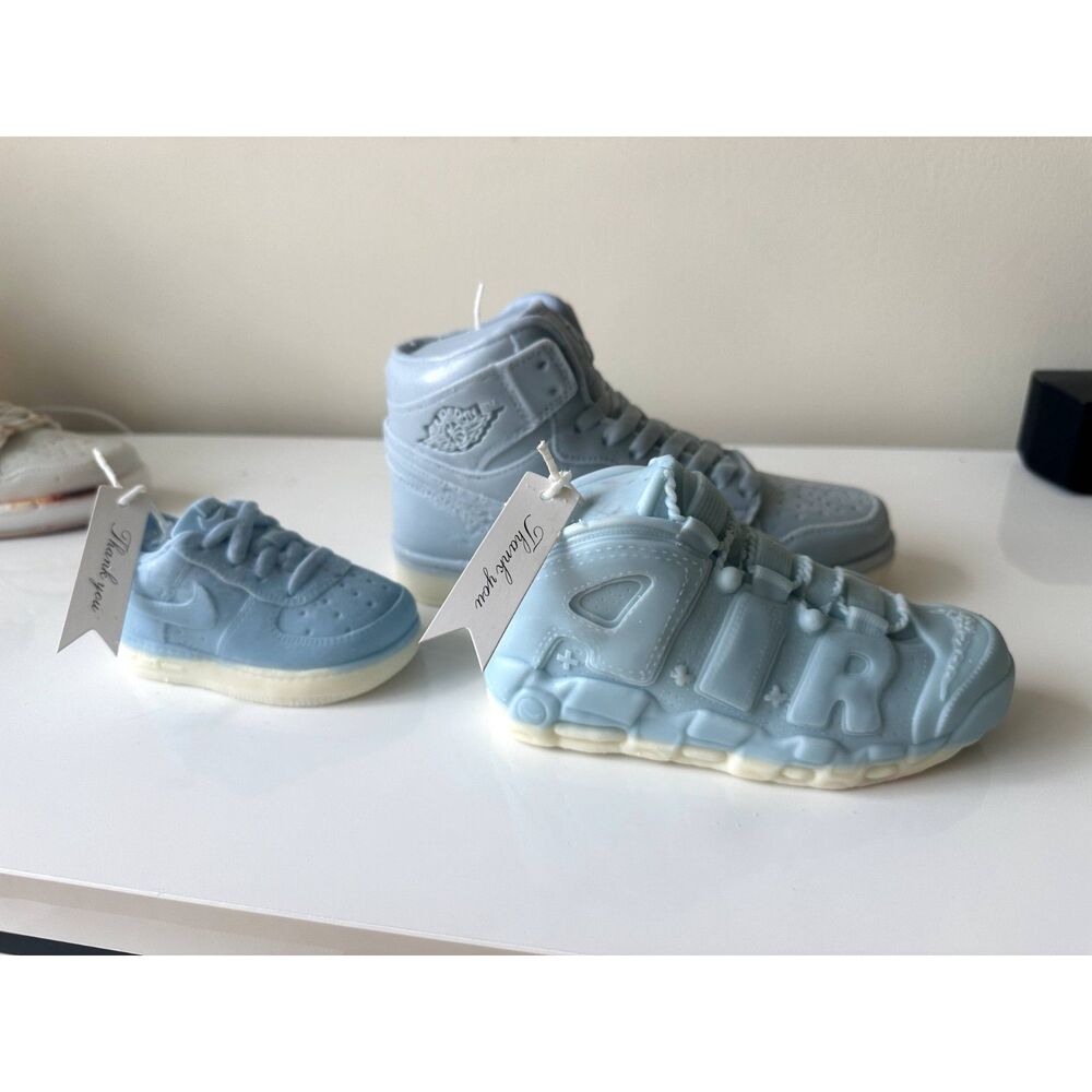 Blue MINI UPTEMPO Sneaker Candle Scented Home Decor Gift Aesthetic Novelty AF1